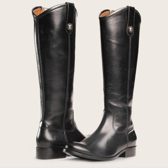 NWOB Frye Melissa Button Inside Zipper Leather Boots - Picture 1 of 8
